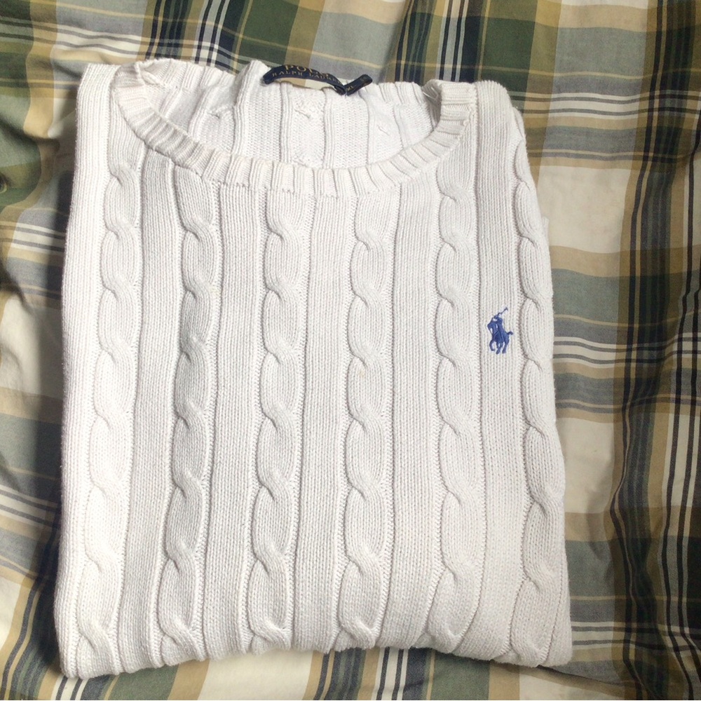 Polo Ralph Lauren Cable-Knit Cotton Crewneck Sweater